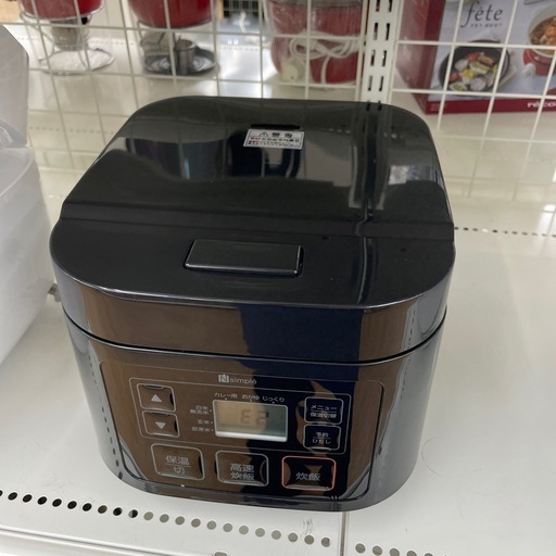 ★ジモティ割あり★  炊飯器　３合　20年製　クリーニング済み SJ6539