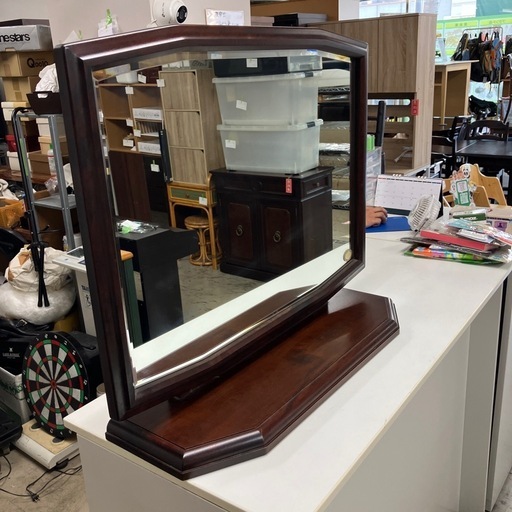 ☆値下げ☆K2408-292 北海道民芸家具 鏡台 キズ汚れ有り