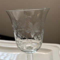 ぶどう柄ワイングラスの画像