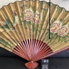 希少！ 特大 壁掛け 扇子 中華街 オブジェ 看板 中華 ラーメ...