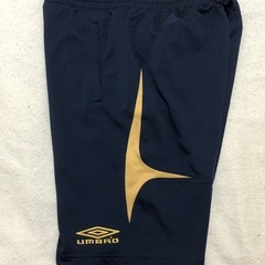 アンブロ umbro ハーフパンツ ネイビー×ゴールド Mサイズの画像
