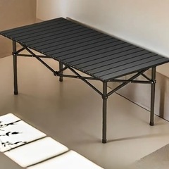 （黒）新品アウトドア用折りたたみテーブル、キャンプ用折りたたみテーブル