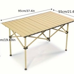 （黒）新品アウトドア用折りたたみテーブル、キャンプ用折りたたみテーブルの画像