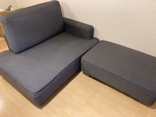 【お取引中】３人がけソファ　オットマン付