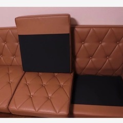 カリモク60 ロビーチェア 3シーター キャメル