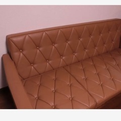 カリモク60 ロビーチェア 3シーター キャメル