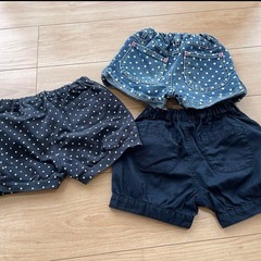 【90〜100cm】夏ボトム3枚セットの画像