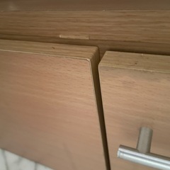 テレビ台　ベージュ　棚　収納ありの画像