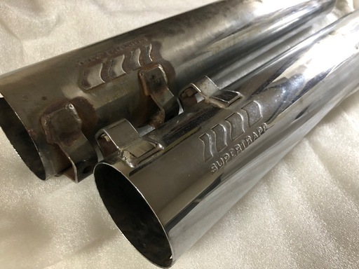 超希少激レアハーレーダビットソンツーリング、スーパートラップマフラービンテージ品