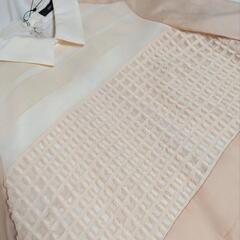 人気ブランドOPAQUE　新品タグ付き　長袖襟付き膝丈ワンピース　Ｓ、Mサイズ　タグ付きの画像