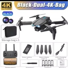 E99 ドローン カメラ付き 4K HDデュアルカメラ 100g...