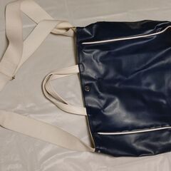 HEM　バッグ(紺x白)の画像