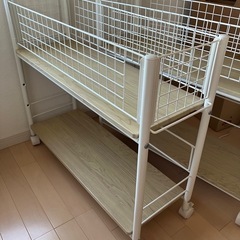 美品 2個セット 収納ラック キャスター付き 幅26タイプ 幅25.5 奥行77 高さ64.5cmの画像