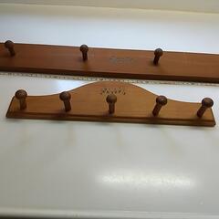 カントリー木製フック２点セットの画像