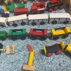 【新幹線•木の箱付】　木の線路セットの画像