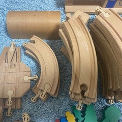 【新幹線•木の箱付】　木の線路セットの画像