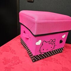 未使用　ハローキティ　収納ボックス　スツール　スツール　座れる収...