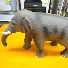 フェバリット アニマルフィギュア アジアゾウ ビニールモデル 幅13cm 長さ30cm 高さ18.5cm 塩化ビニール製 グレー Favorite 動物 置物 札幌 西岡店の画像