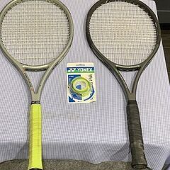 売却済　ヤマハ　テニスラケット　2本セット　ケース　新品グリップ...