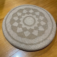 新品　夏用　パナマ　丸型　座布団　　の画像