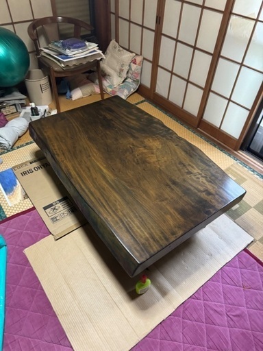 栃木　一枚板　ローテーブル