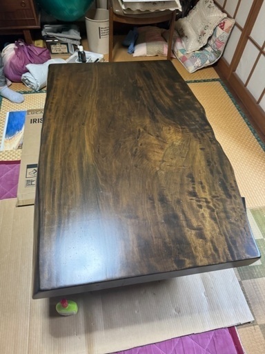栃木　一枚板　ローテーブル