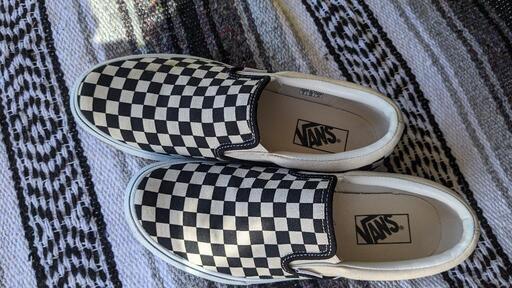 VANS バンズ スリッポン チェッカー　チェッカーボード　スニーカー　靴　 チェッカー柄　26cm 26  クラシック