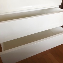ウッドトッププラスチックチェスト　収納チェストの画像