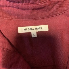 ワインレッドシャツ　GLOBAL WORK の画像