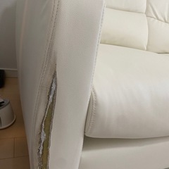 白ソファーお譲りしますの画像
