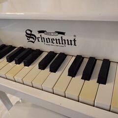 ピアノ・イスセット【稀少】Schoenhut シェーンハット トイピアノ 25鍵 ホワイトの画像
