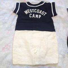 新品タグ付きプティマイン☆ユニフォーム風2WAYオールの画像