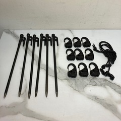 K2408-330 SNOW PEAK テントペグ6本、コード締...