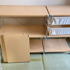 (受け入れ先決まりました)無印良品　ステンレス　ユニットシェルフ...