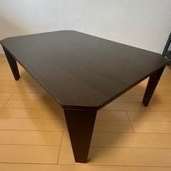折り畳みローテーブル（ダークブラウン）の画像