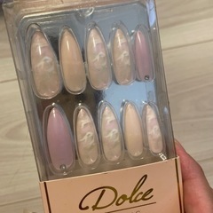 ネイルチップ　ピンク紫　ヒョウ柄