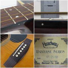 ♪HEADWAY/ヘッドウェイ HF-25/SB アコースティックギター ケース付 美品♪の画像
