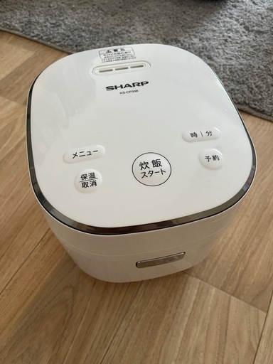 シャープ　炊飯器　3合　マイコン ホワイト KSCF05BW KS-CF05B-W 2024年3月購入