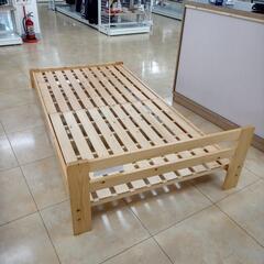 ★ジモティ割あり★  シングルベッド ナチュラル W104×D205×H45 クリーニング済み OJ5258の画像