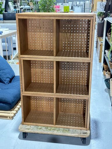 ★関家具 レイヤー★ モデルルーム品 3段シェルフ ディスプレイ 本棚 飾り棚 北欧 ナチュラル 天然木 木製