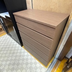 【リサイクルサービス八光】幅80㎝　ニトリ　ハイチェスト(フォウ2 80 MBR)の画像