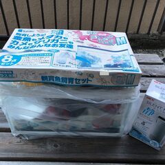 未使用　水作　水槽セット　ＮＥＷ　きんぎょファミリー　Ｍ　金魚　...