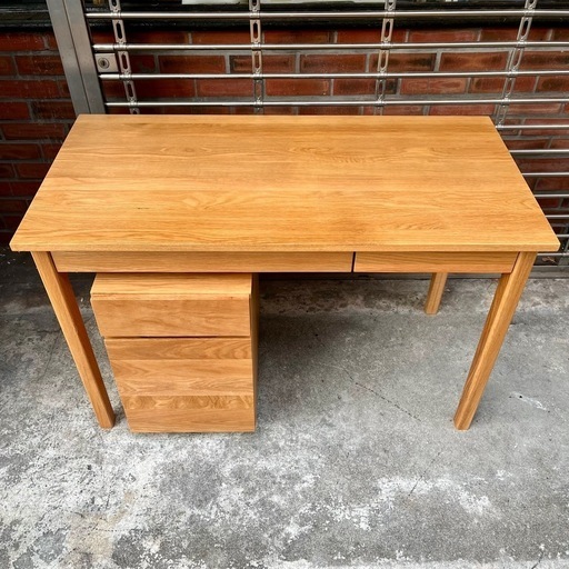 《売約済》【池上店】 無印良品 MUJI オーク材　デスク ワゴン セット コンソールデスク テーブル 引き出し デスク ナチュラル 