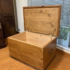 アンティーク パイン ブランケットボックス オールドパイン 木箱