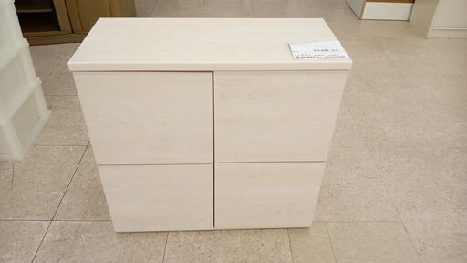 ★ジモティ割あり★  収納棚 クリーム H71×D32.5×W74 クリーニング済み TJ7888