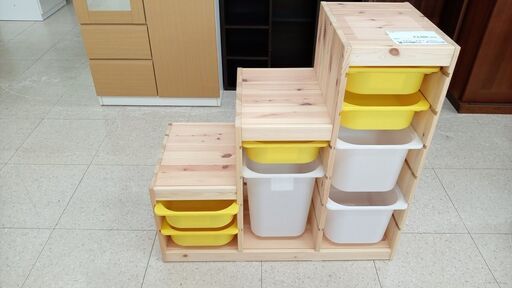 ★ジモティ割あり★  木製ラック ナチュラル H91×D44×W93 クリーニング済み TJ7889