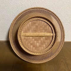 竹籠　籠　果物入れ　菓子入れの画像
