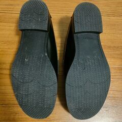 黒ローファー 24.5cm3Eの画像