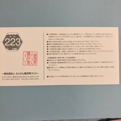 駿河湾フェリー乗船券2枚
の画像