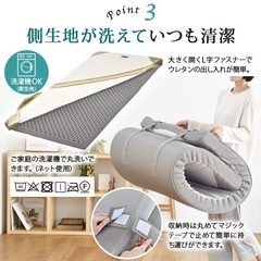 西川 スヤラ ダブル 丸巻き マットレス SU-01 140×200×9cm の画像